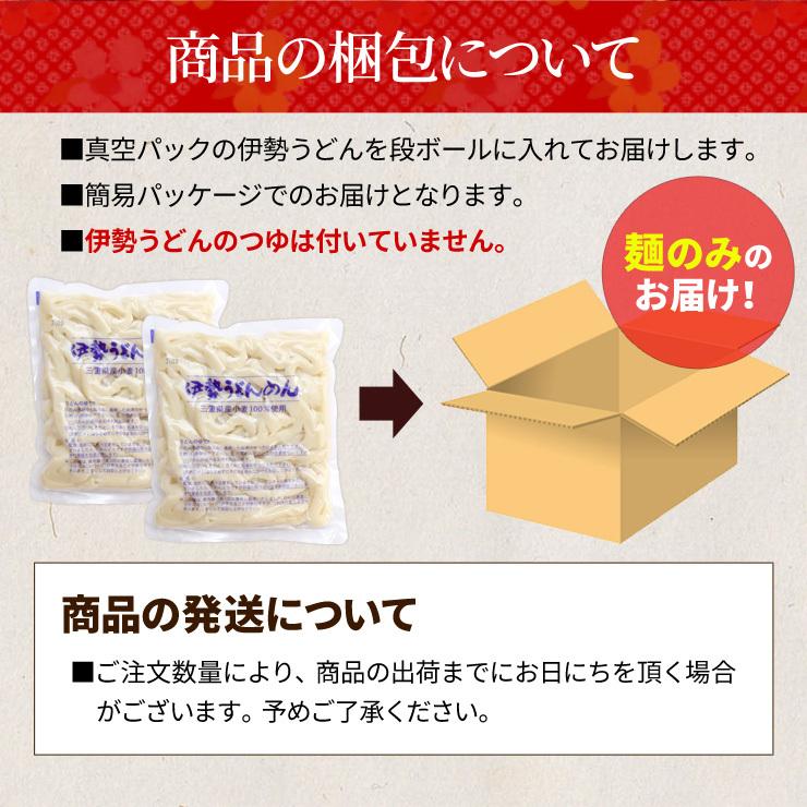 手打ち式伊勢うどん麺だけタイプ１０食入 つゆ無(簡易パッケージうどん） 送料無料 本場伊勢よりお届け 通販 伊勢うどん