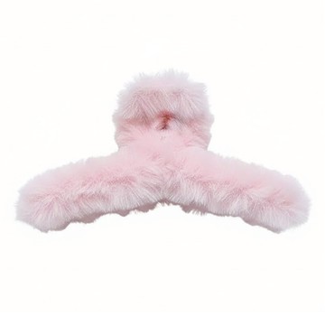 SCHÖN 法式優雅怪手夾 - 毛絨粉