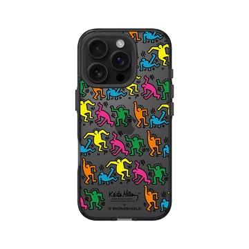 iPhone 16 Pro Clear 酷墨灰 - Keith Haring - 跳舞的人