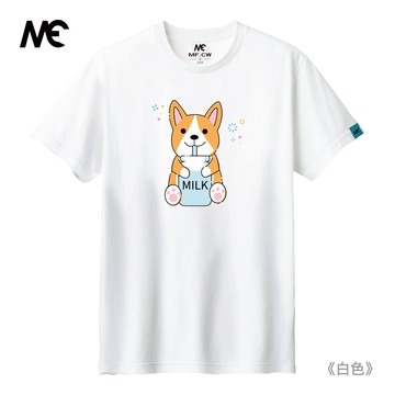 MAIFU CEWEI｜童裝 柯基犬 印花短袖 T恤 短袖上衣 潮T 短T 街頭 潮流 個性 可愛 情侶 精品