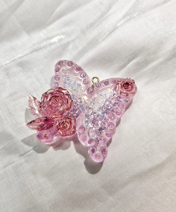 玫瑰魔法系列 手工滴膠流沙吊飾