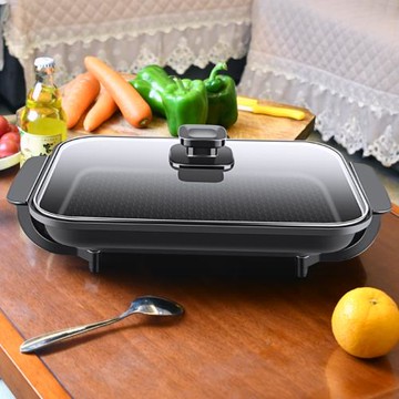 傻廚烤肉鍋烤鍋家用多功能長方形韓式烤盤不粘煎肉電燒烤爐2878