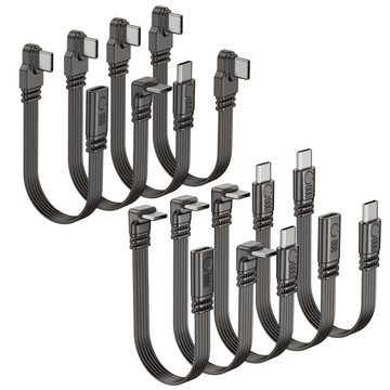 易控王 5~100公分 Type-C 公對公/公對母 彎頭PVC軟排線(30-773-01~54)