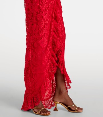 Alessandra Rich Ruffled lace maxi dress