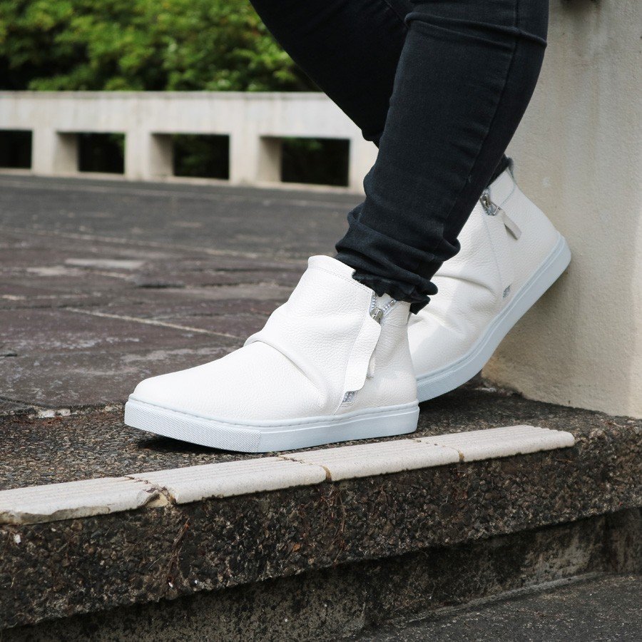 アナーオベーション Honour Ovation レザーハイカット スニーカー サイドジップ 本革 紳士靴 3080 通販 Lineポイント最大0 5 Get Lineショッピング