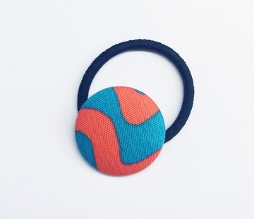 Sienna包扣彈性黑髮束髮圈黑手環