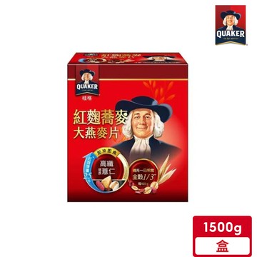 桂格 紅麴蕎麥健康大燕麥片(1500g/盒)【超取最多2盒】｜官方直營