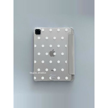 韓系ins風簡約高級感氣質波點小清新保護殼10代11代2025新款ipad保護套air6/5/4平板套防摔軟殼帶筆槽支架