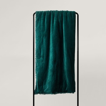 【好憩 Horchill】MILANO 雙面蓋毯/孔雀綠 200*135cm