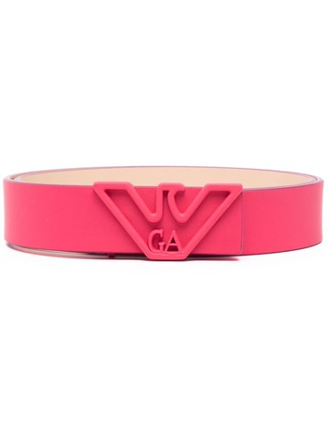 Emporio Armani - Eagle Head-motif leather belt - women - Calf Leather/Bovine Leather (top grain) - 80 - Pink