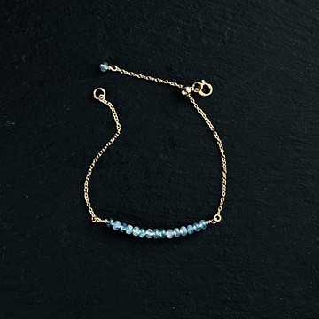 14KGF 海藍寶石細緻手鍊 禮盒