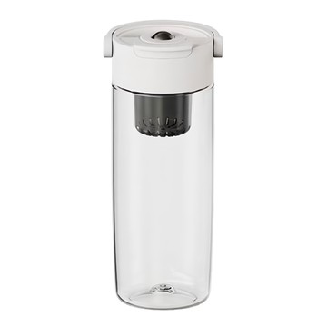 儀家生活館 自動吸附 磁吸彈跳獨立茶倉 Tritan 水壺  1個  白色  550ml