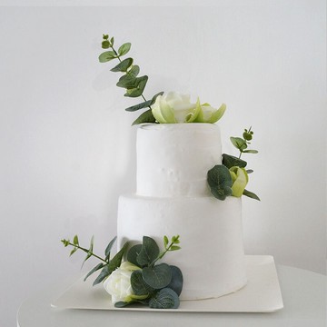 網紅新款仿鮮花棉花假生日蛋糕雙層加高仿真蛋糕模型樣品櫥窗裝飾