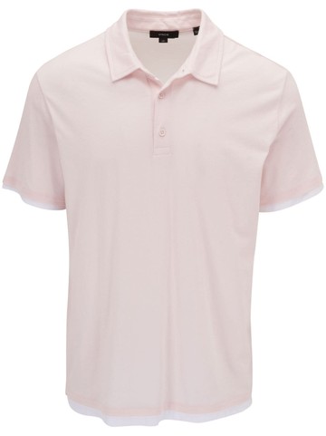 Vince - short-sleeve polo shirt - men - Pima Cotton - XL - Pink