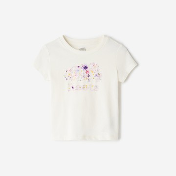 Roots 小童-PETAL POP SLIM 短袖上衣 (白)