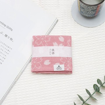 今治拔染三重紗方巾-櫻