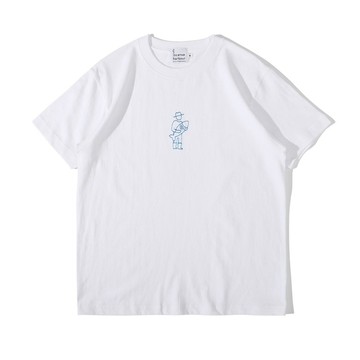 Incense Harbour 美國純棉 漁夫圖案 無縫白T-shirt T恤