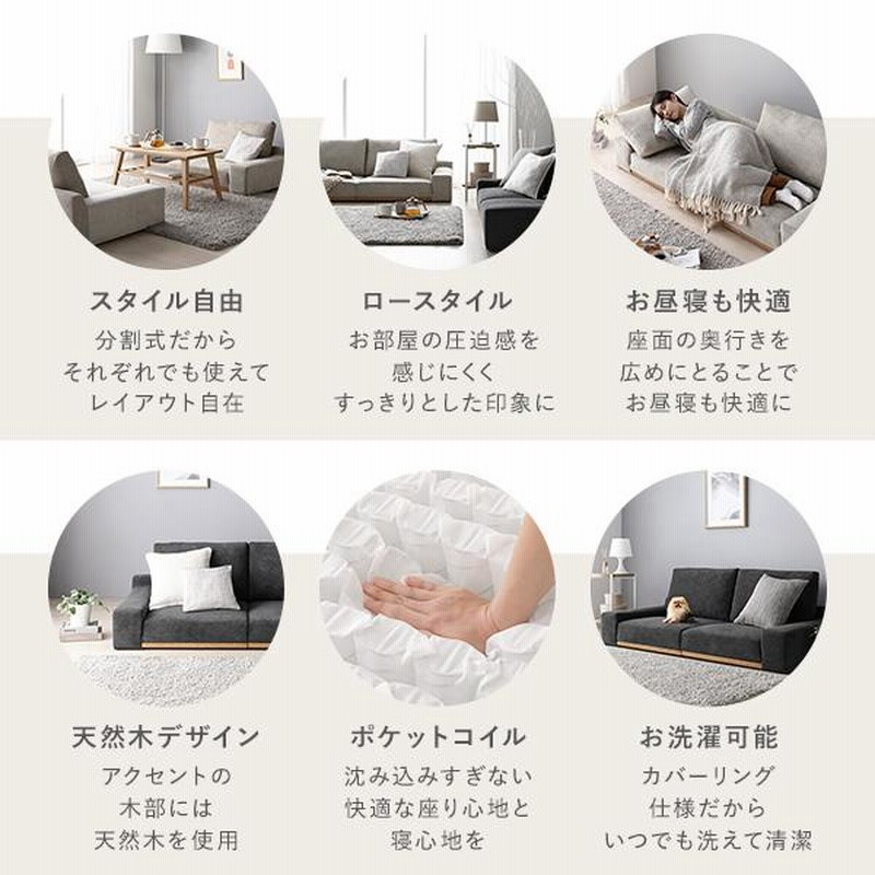 ローソファ フロアソファ 幅160cm ダークグレー 分割式カバーリング 組立品 ローソファ フロアソファ 幅160cm ダークグレー 分割式 カバー