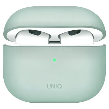UNIQ Lino素色簡約液態矽膠藍牙耳機保護套 AirPods4  綠色  1個