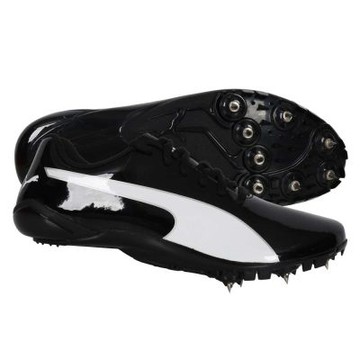PUMA 男女田徑釘鞋-短距離  PREP SPRINT 3.5-訓練 31187302 黑白銀