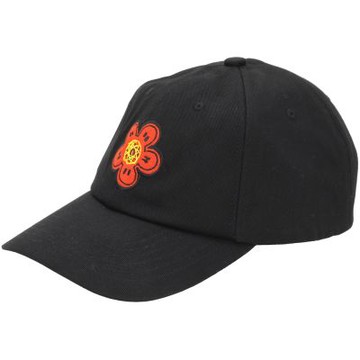 Kenzo x Futura 2000 聯名扶桑花字母刺繡徽標棉質棒球帽(黑色)