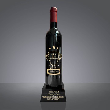 獎座訂製|西班牙紅酒文字雕刻獎座 紀念禮物客製化