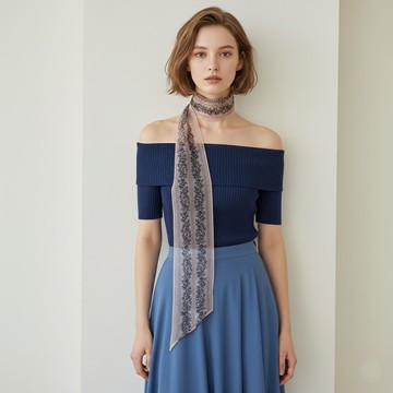 【梨花HaNA】頂級桑蠶絲．文青花語融入日常輕款絲巾