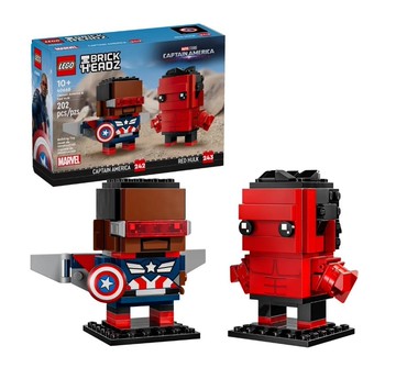 【LEGO 樂高】磚星球〡 40668 大頭系列 美國隊長和紅浩克 Captain America & Red Hulk Figures