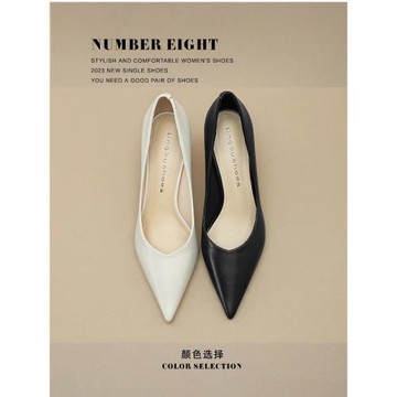 香港真皮高跟鞋女2026春季新款職業工作細跟不累腳小碼單鞋313233