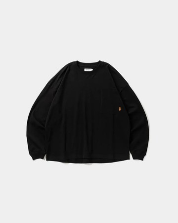 LABEL LOGO LS T-SHIRT BLACK