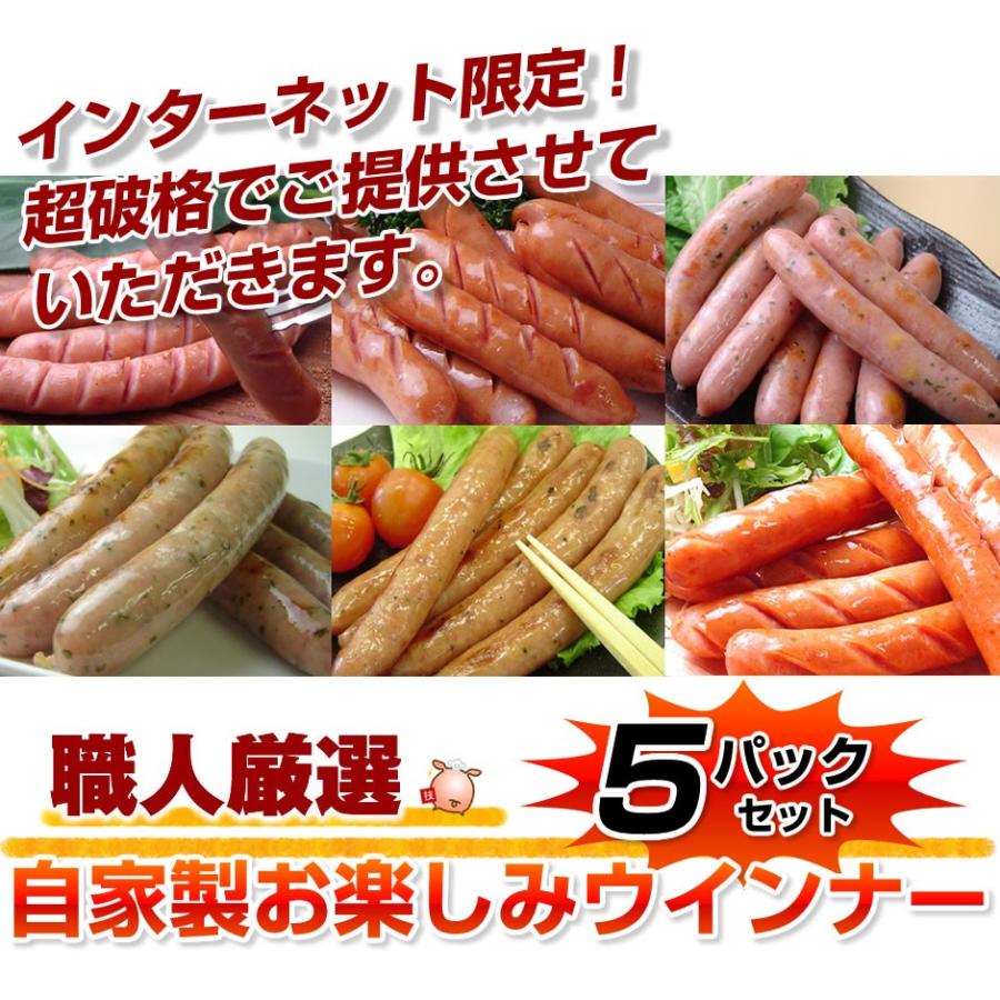 ウインナー ソーセージ 5パック セット 送料無料 BBQ バーベキュー