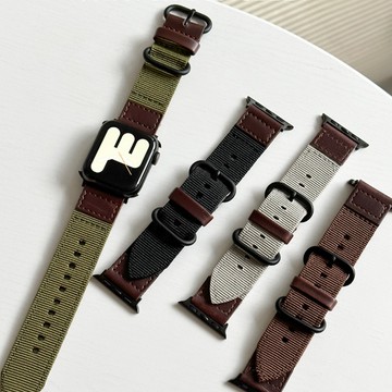 尼龍帆布透氣錶帶Apple Watch錶帶 iwatch錶帶  適用於iwatch/applewatch+全系列通用
