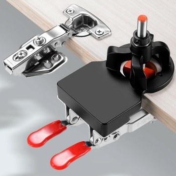 鉸鏈開孔定位器 雙夾具 35MM 開孔定位器 門板合頁定位器 鉸鏈打孔器【A610】123便利屋