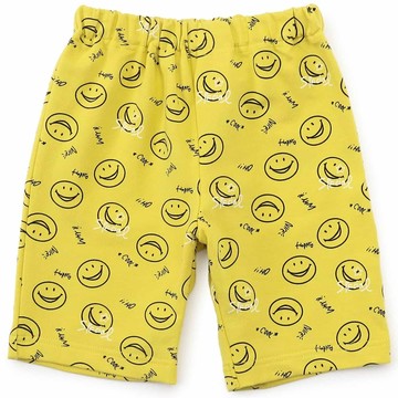 日本 BREEZE - DAISUKI 印花短褲-笑臉-黃