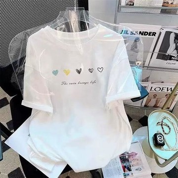 【韓國K.W.】韓國專櫃清新花語呢喃美式棉上衣(小香風/棉麻/亞麻/輕薄)