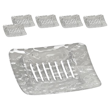 小麥購物 冰川紋肥皂盒 G762 58g  透白  6個