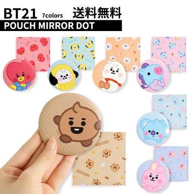 BT21 POUCH MIRROR DOT【送料無料】 公式グッズ ミラー 鏡 ...