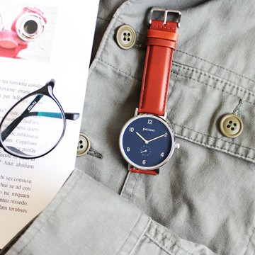 Classic Metal 經典金屬系列棕色真皮簡約手錶 / CE-9003