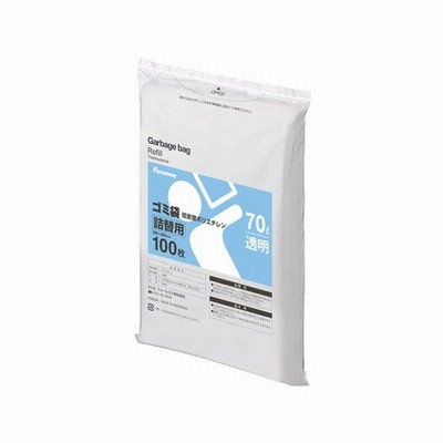 Forestway/詰替用ゴミ袋 透明 70L 100枚