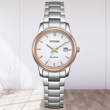 CITIZEN星辰 PAIR系列 光動能時尚腕錶 新年禮物 推薦 送禮 27.5mm / EW2319-71A