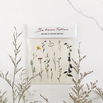 | 就讓我柔軟吧 | 2入紋身貼紙 刺青貼紙  手繪花 花草系