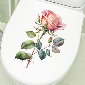 【MR.ZAKKA】創意萬用裝飾貼紙-植物主題 手繪粉色玫瑰 居家節慶布置 DIY可移式壁貼 無痕壁貼 牆貼