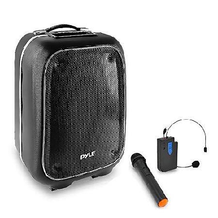 Pyle Portable PA Speaker and Microphone Kit Bluetooth PA Speaker System with Karaoke Microphone, FM Radio, MP3 USB Micro SD Readers