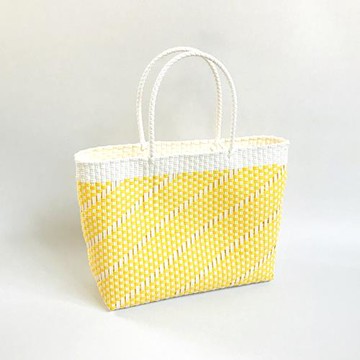 新款手工編織包單肩手提女背包大容量塑料洗澡購物袋媽咪包沙灘包