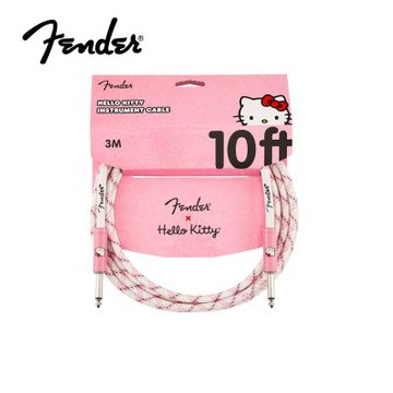 Fender x Hello Kitty White/Pink Woven Cable 聯名款導線 (10ft)