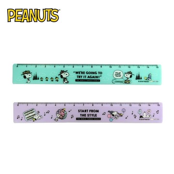 【日本正版】史努比 雙面刻度直尺 15cm 直尺 塑膠尺 Snoopy PEANUTS sun-star