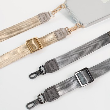 【ekax】可調節雙鉤尼龍背帶(5色)｜背帶長度88-140公分 可調 掛繩 雙鉤 斜背 頸繩