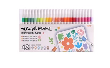 節奏Tempo AC-300 壓克力(丙烯)馬克筆 48色【APP滿額下單4%點數(單一帳號最高1500點)】6/30止