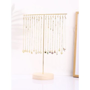 簡約鐵藝項鏈展示架家用首飾收納架掛吊墜架子桌面擺攤飾品展示架