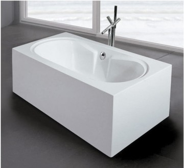 【麗室衛浴】BATHTUB WORLD D-063 壓克力 獨立造型缸 165*80*60CM